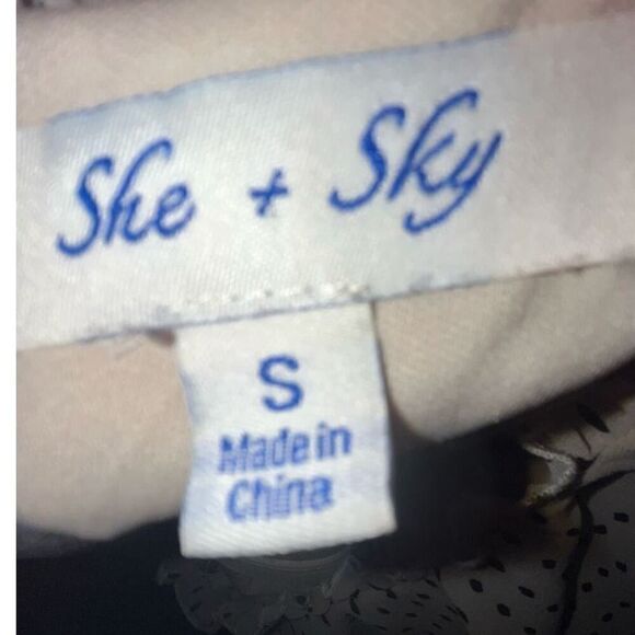 She + Sky black & tan dress small - Picture 3 of 4